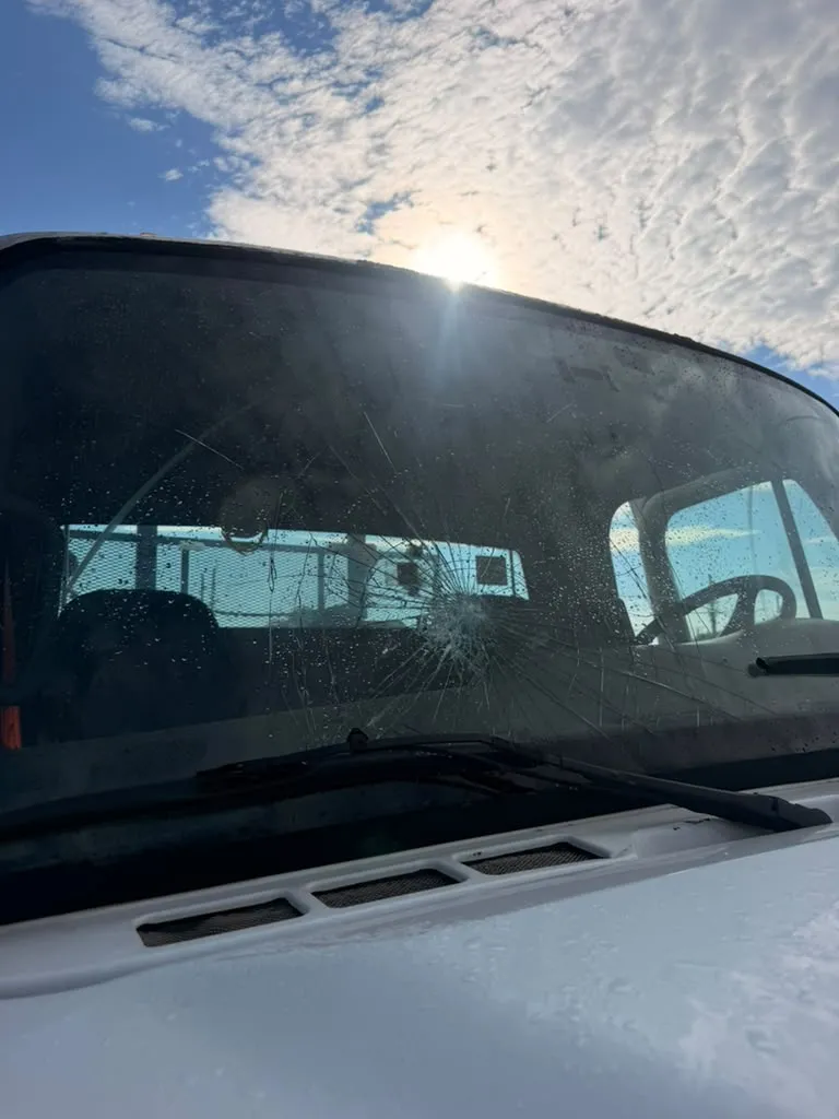 Driveway mobile glass preparation and fitting