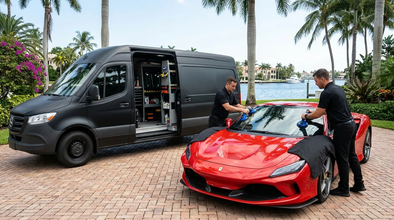 Mobile windshield service at your location